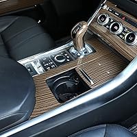 Vista 6 de 3 piezas de plástico ABS de grano de madera de arena para Landrover Range Rover Sport RR Sport 2014-2017 cubierta del panel de la consola central