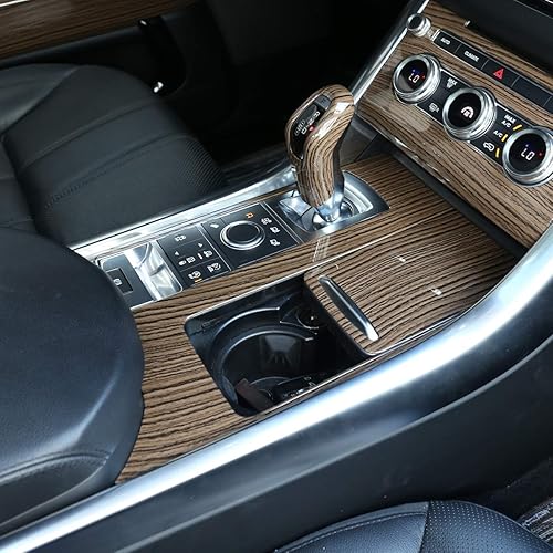 Miniatura 6 de CHEYA 3 piezas de plástico ABS de grano de madera de arena para Landrover Range Rover Sport RR Sport 2014-2017 cubierta del panel de la consola