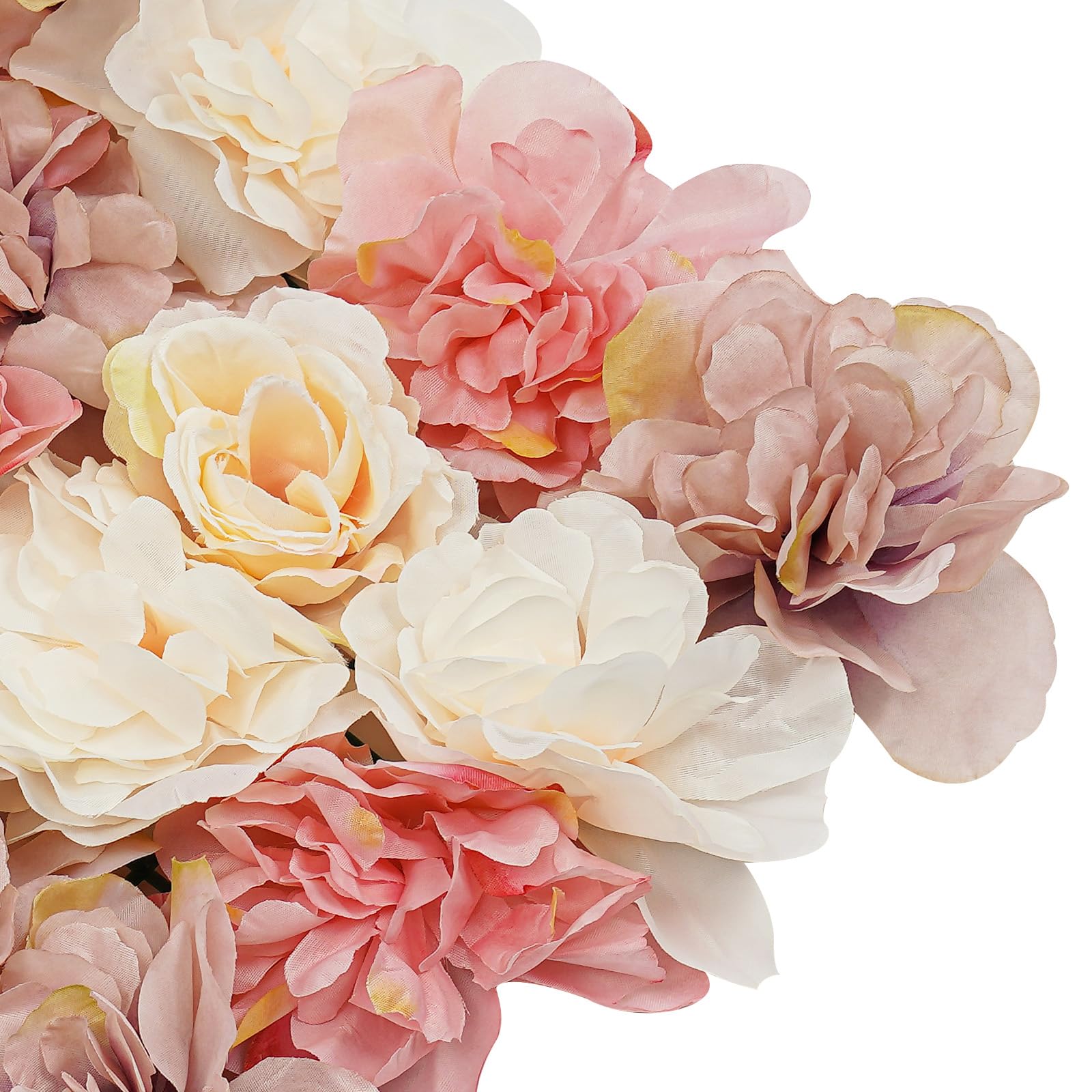 12 Stück Künstliche Blumenwand Rosenwand Hintergrund Kunstblumen Deko Blumendekor Kunstblumenwand Set mit 100 x Kabelbinder, DIY Blumenwandpaneel für Hochzeit, Gärten, Party, 38 x 38 cm (1)