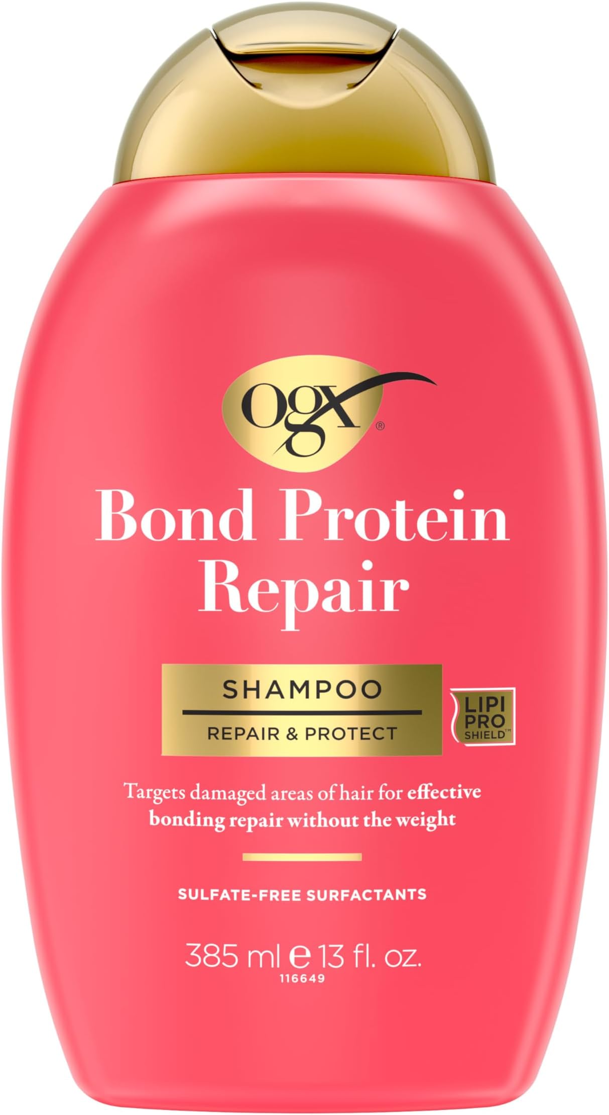 Repair & Protect Bond Protein Repair Shampoo, Lightweight Hair Wash Cleanses & Targets Damaged Hair for Effective Bond Repair, Formulated without Parabens, 13 fl. oz