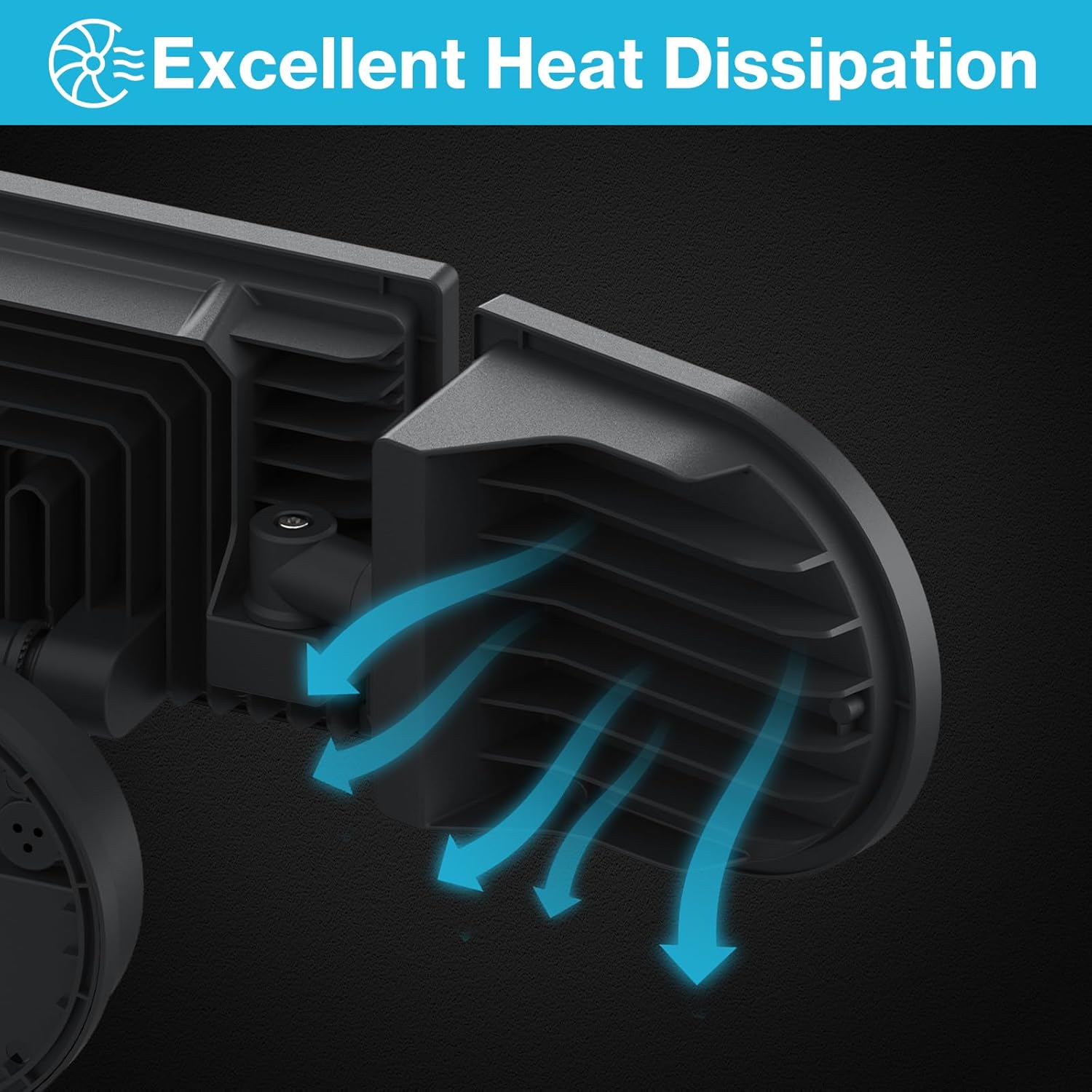 Olafus 130W Flood Lights Outdoor, 13000LM Super Bright LED Flood Light, IP65 Waterproof Outdoor Flood Light Fixture, 3 Adjustable Heads, 6500K Exterior Security Lights for Yard, Garage, Black