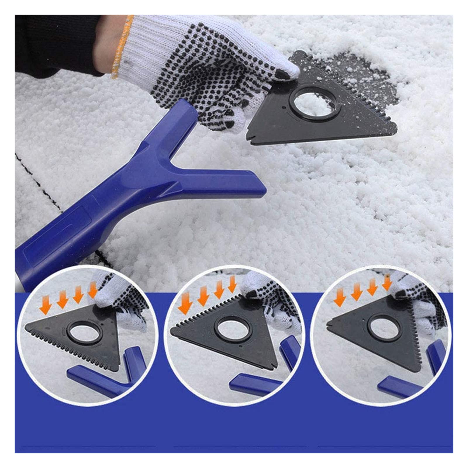 XMING Cepillos de Nieve for automóvil, Cepillo de Nieve portátil for el Vidrio de Parabrisas de automóviles con Agarre de Espuma y Mango Extensible Resistente Duradero