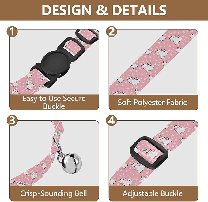 Collar para Gato y Perro Pequeño con Campana, Ajustable 2 Pack miniatura 5