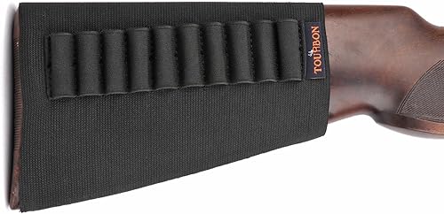 Miniatura 2 de Tourbon Funda elástica para munición para rifle, escopeta Buttstock Shotshell soporte (1 juego)