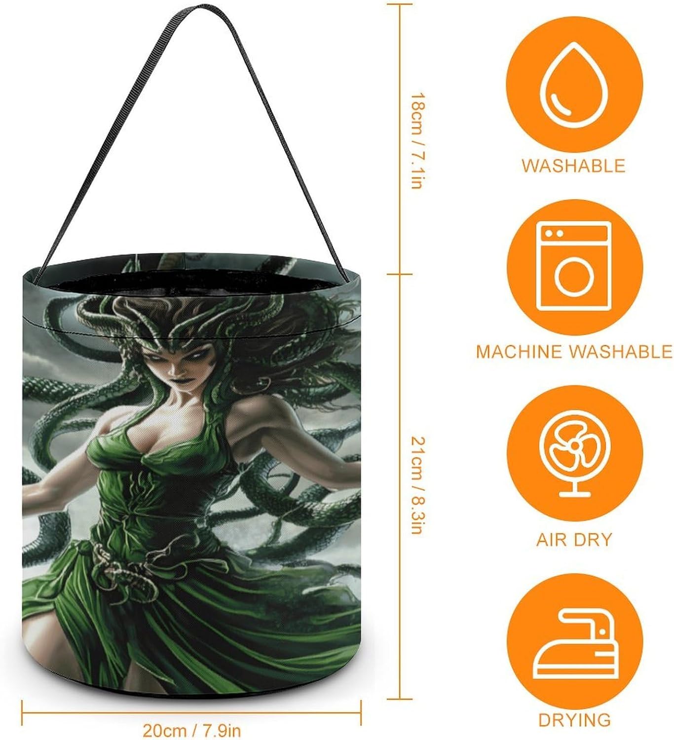 Greek Mythology Medusa Candy Bag Halloween Treat Goody Bags Party Basket Handbag Holiday Decor
