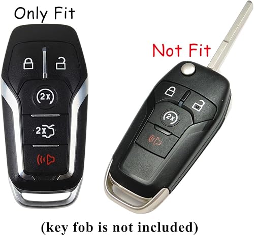 Miniatura 7 de Coolbestda Funda protectora de silicona para llavero de 2 piezas, soporte remoto para Ford Explorer Edge Mustang F-150 Fusion Lincoln MKZ MKC