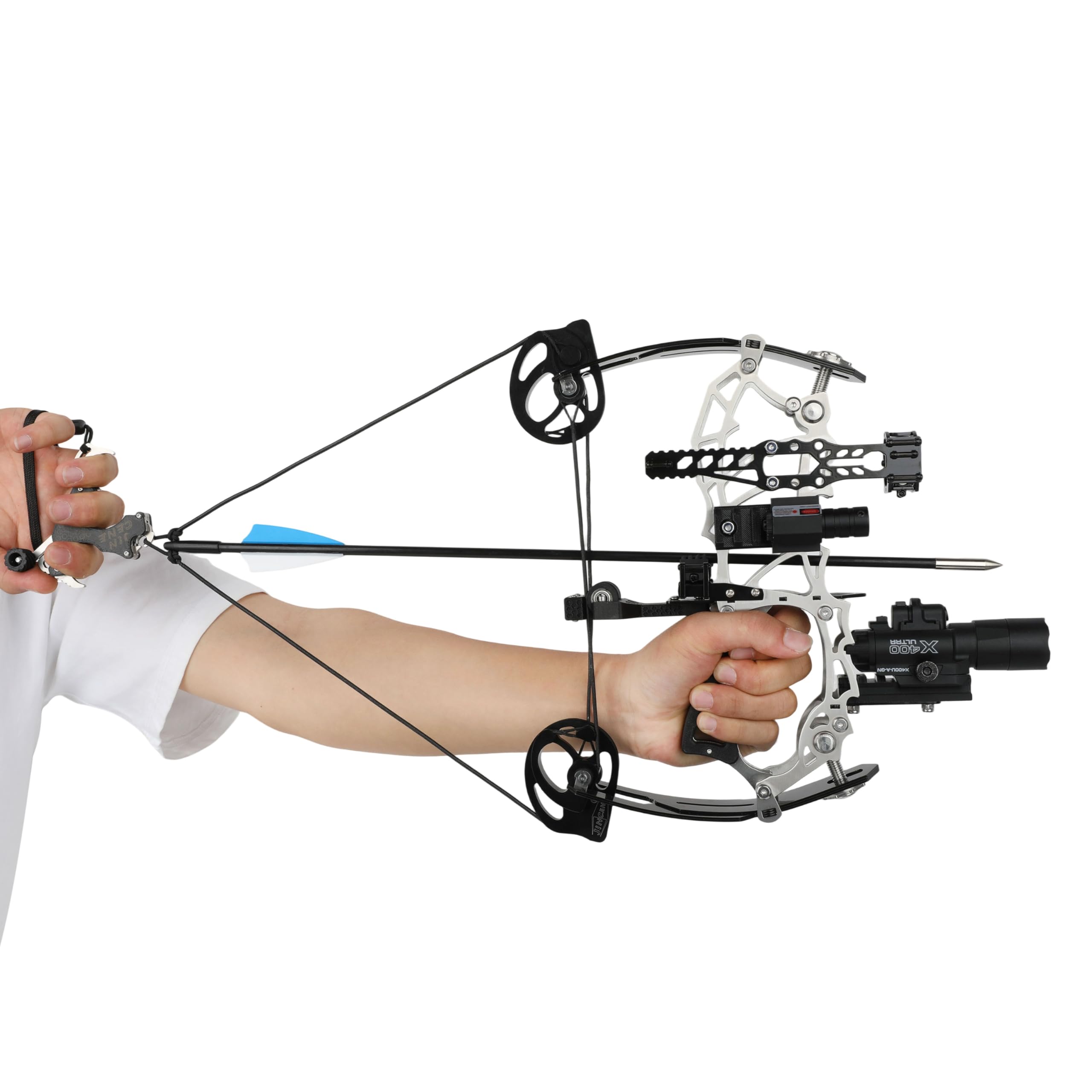 Bogenschießen Compound Bogen Set, 15-32 Pfund Jagd-Katapultbögen, 12.9 Zoll Compound Bogen mit kurzer Achse, für Outdoor Jagd, Zielschießen, Jagdbogen