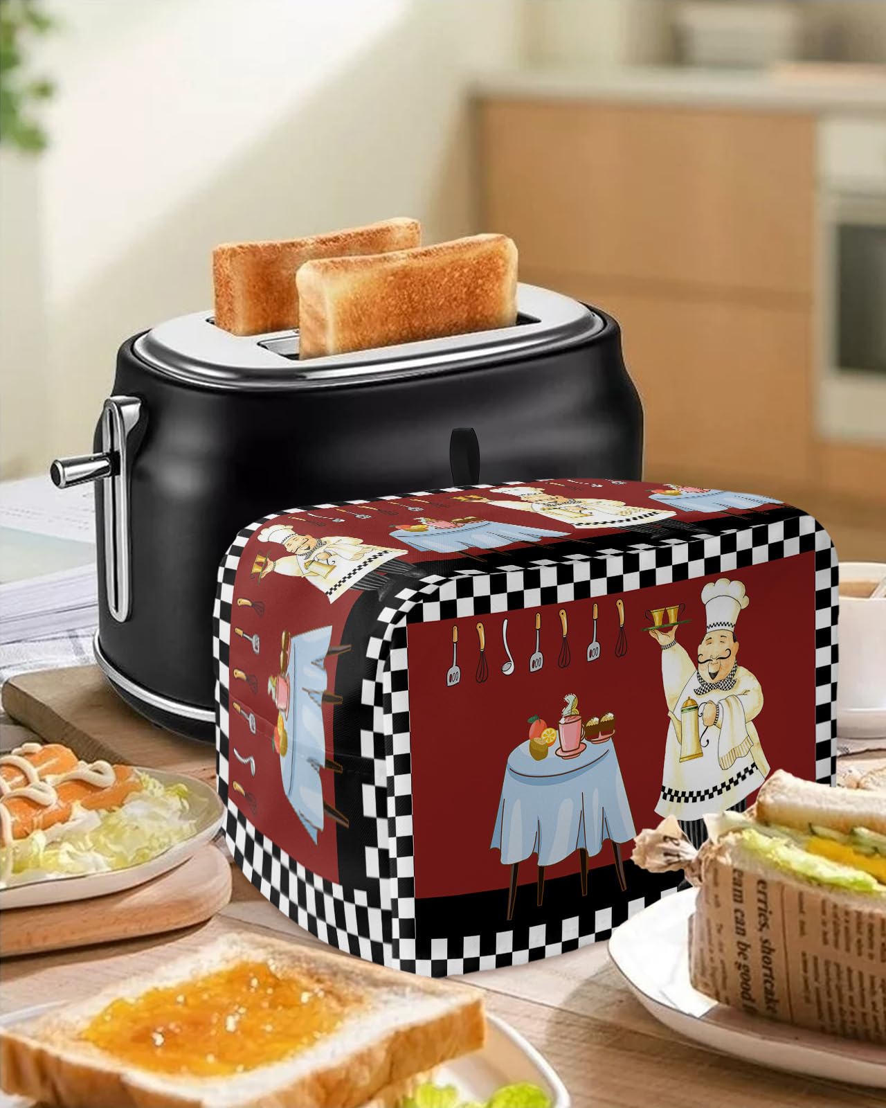 Black Toaster 2-Pack S (Red Black) Dustproof Protection For