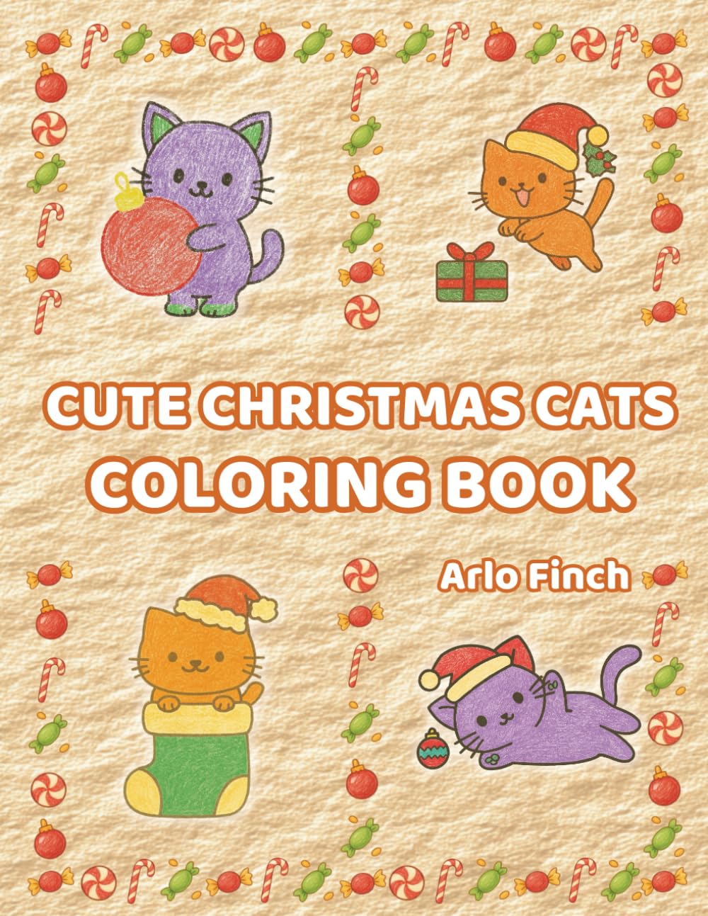Cute Christmas Cats: Festive Kawaii Cat Coloring Fun for Kids — Cozy Holiday Activities for Christmas