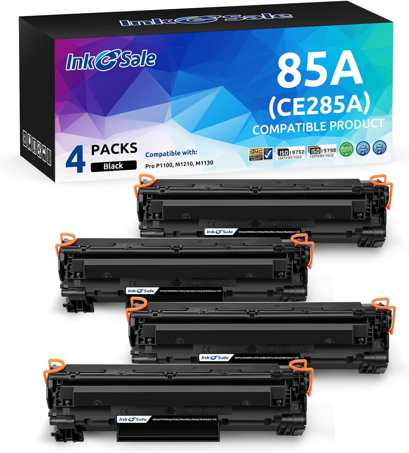 INK E-SALE Compatible Toners_Cartridges_Printer Replacement for HP 85A CE285A for HP Pro P1102w P1109w M1212nf M1217nfw M1136 M1137 M1138 M1139 M1210 M1212 M1214 (2000 Pages*2 Pack Black)