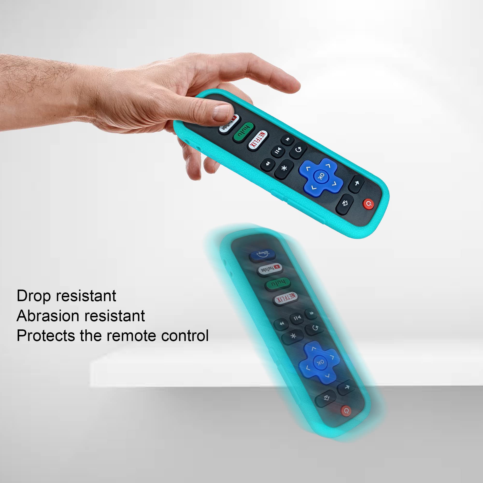 Protective Silicone Case for Roku Remote Controller Drop-Proof and Washable Cover, Compatible with Multiple Models(Black) - Image 2