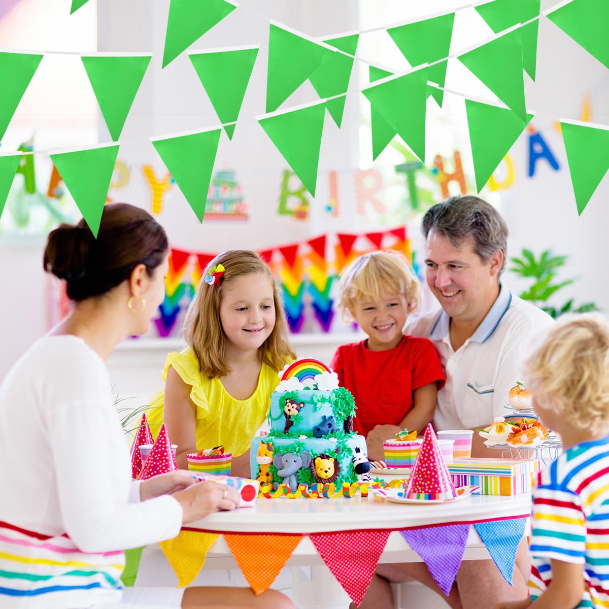 Banderines De Tela, Para Bandera Triangular De 10 M, Banderines Multicolor Para Boda, Cumpleaños, Baby Shower