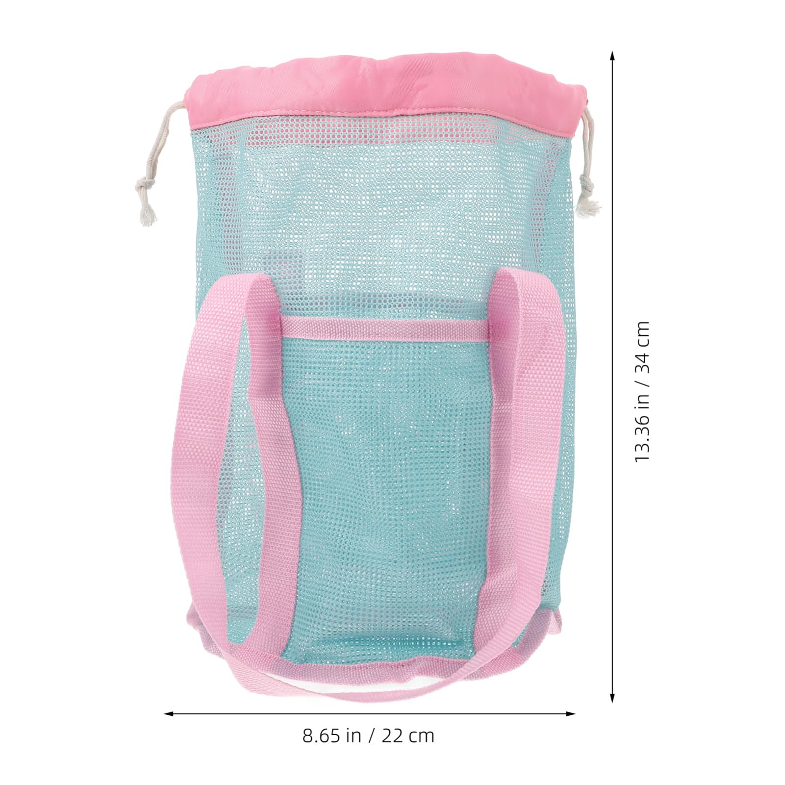 Yardenfun Portable Beach Toys Bag Mesh Large Storage Capacity for Boys and Girls' Beach Games