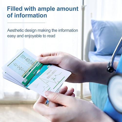 Miniatura 4 de Nano shield 96 tarjetas de referencia con insignia de enfermería, juego de artículos esenciales para la escuela de enfermería, valores de