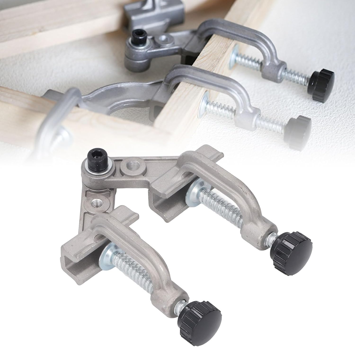 Handle Pipe Clamp, Aluminium Die Casting, 10-180° Quick Release Clamp for Woodworking with Right Angle Corner Clamp, Versatile Tool for Metalworking