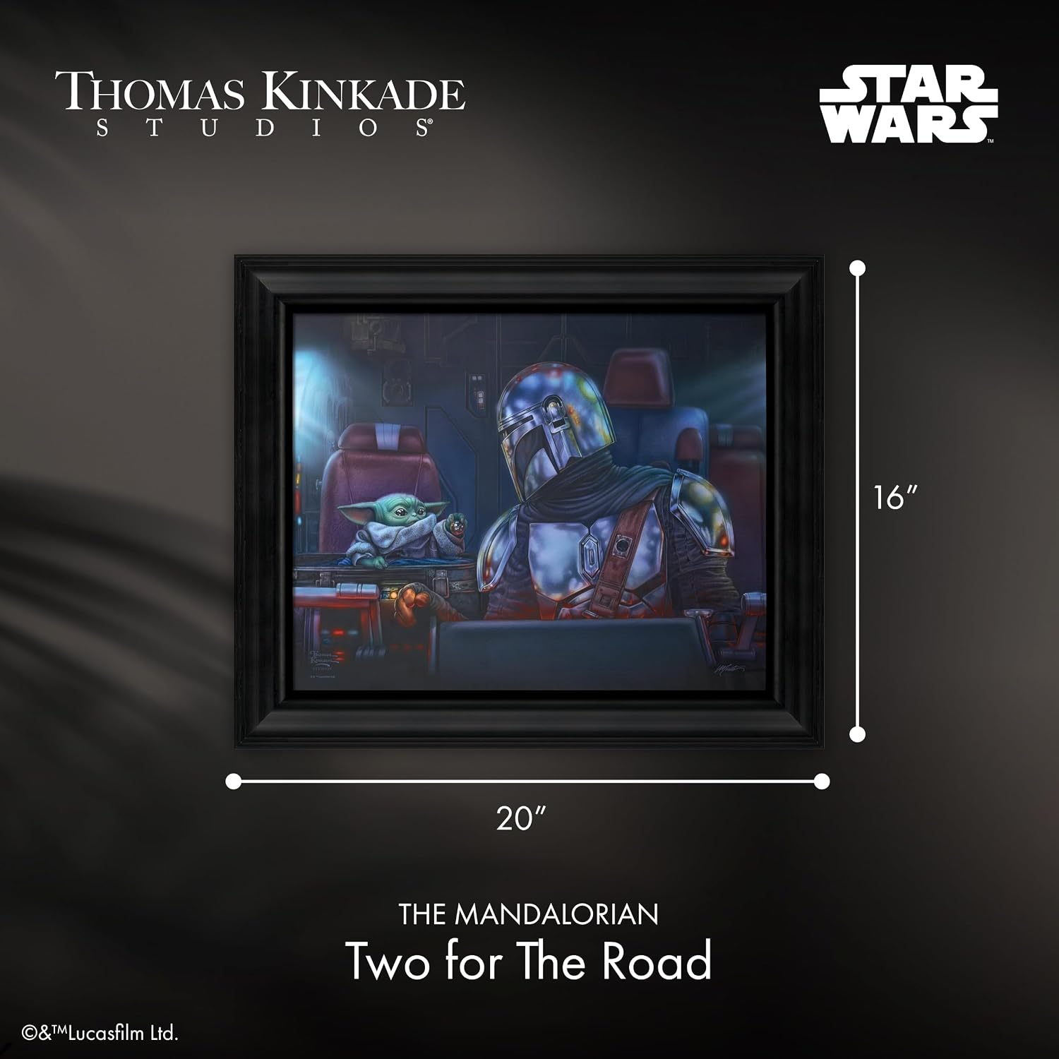 The Mandalorian - Two for the Road - 16" x 20" Brushstroke Vignette image 2