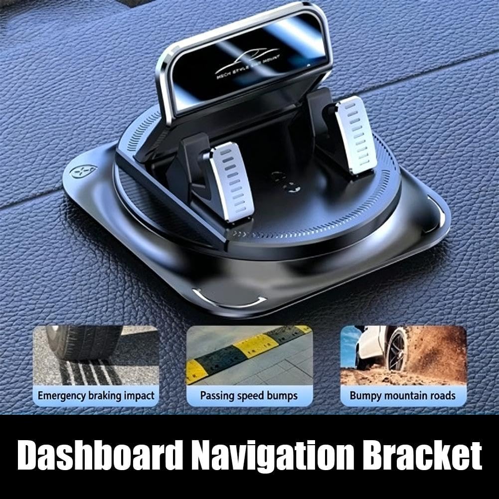 Porta Cellulare da Auto Rotante 360° Per Cruscotto, Blocco Con Una Mano, Supporto Telefono Da Cruscotto Antiscivolo Con Rotazione, Base Antiscivolo Con Blocco Automatico Per Tutti Gli Smartphone(2PCS)