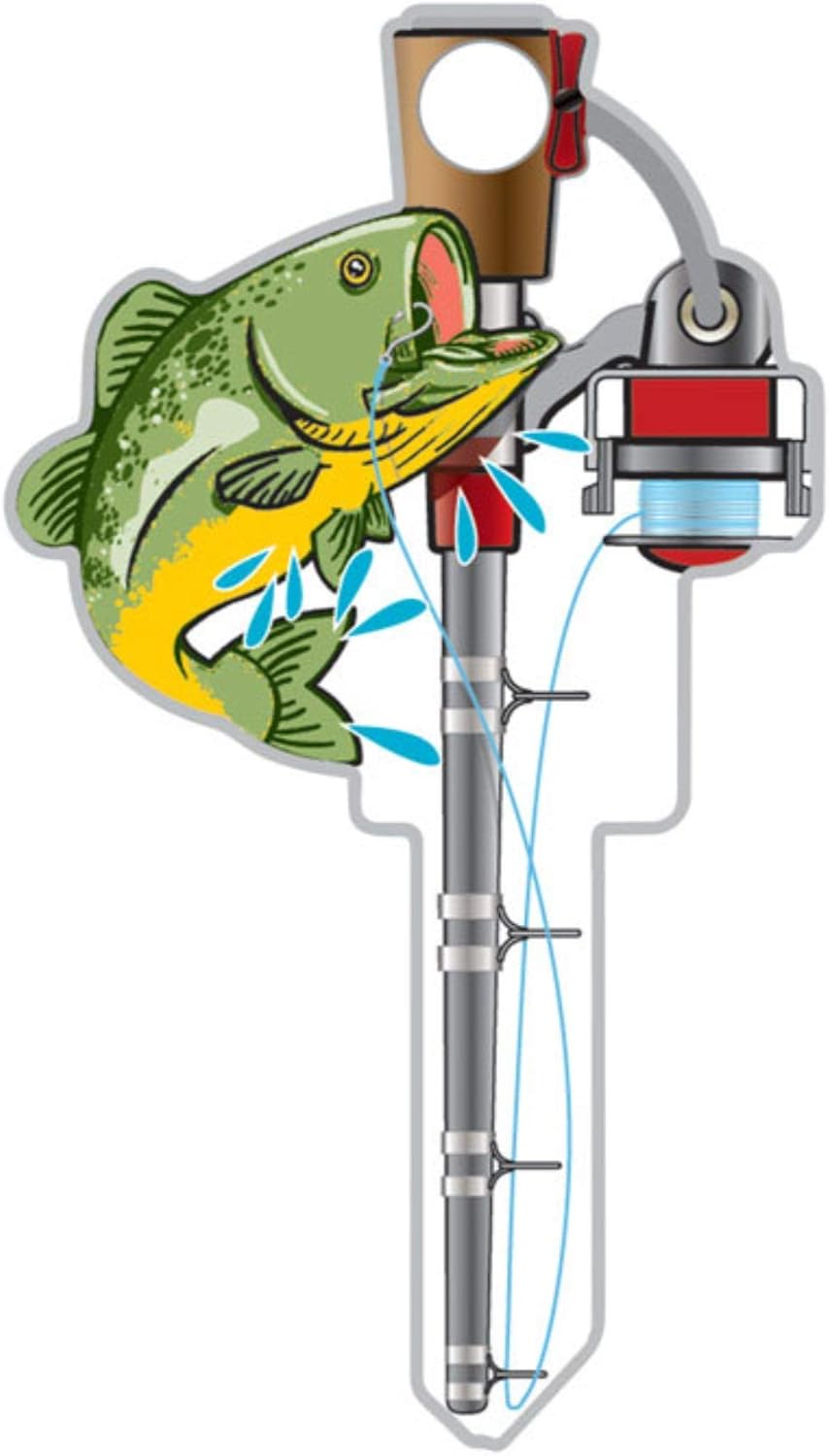 Lucky Line Key Shapes Fishing House Key Blank Double sided For Kwikset KW1/11