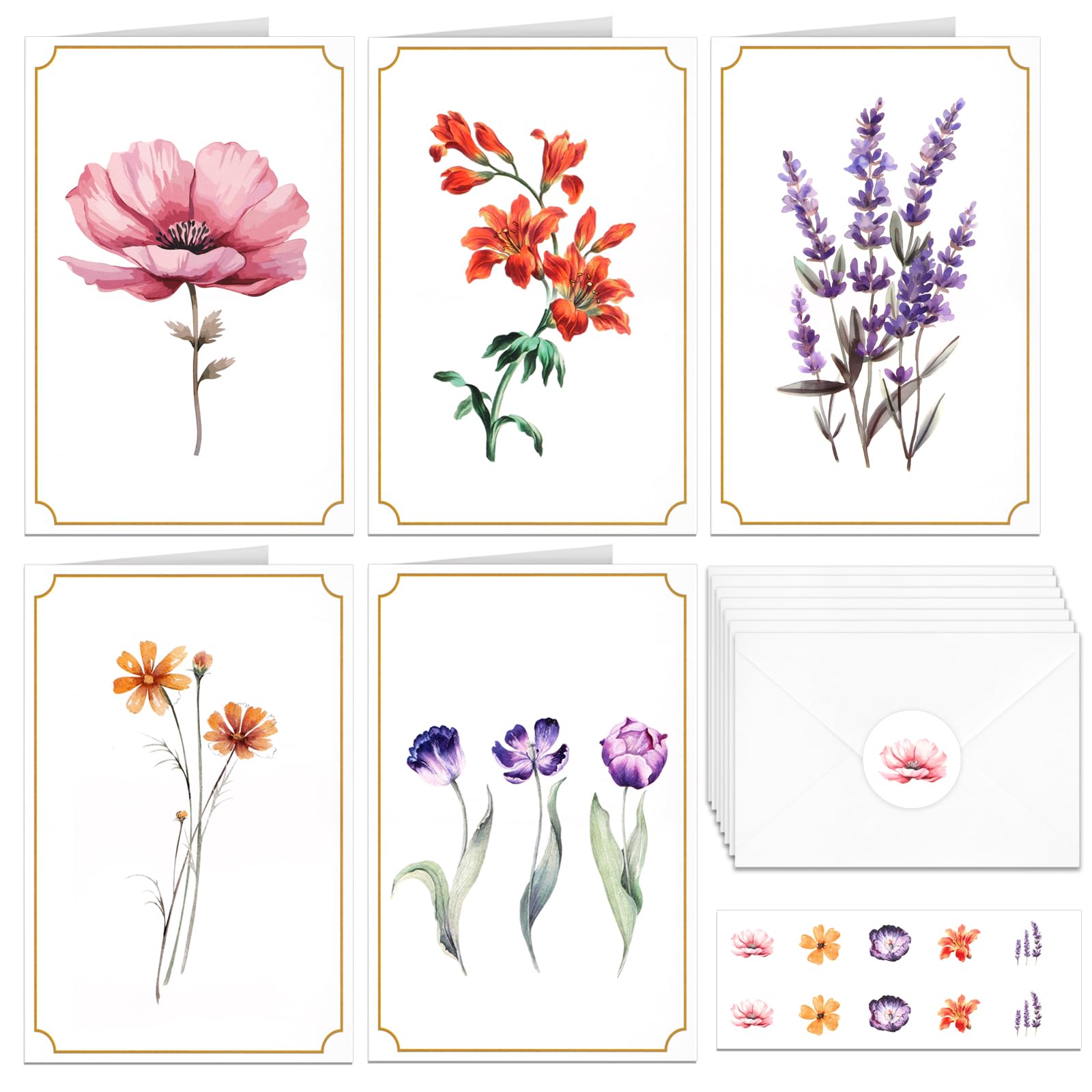 Urker Blank Cards and Envelopes,30 Pack Greeting Cards,Notelets Set