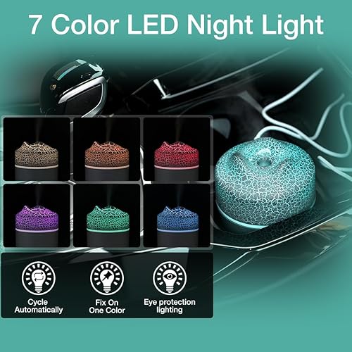 Miniatura 6 de Mini humidificador portátil, humidificador pequeño de escritorio personal USB de 10.1 fl oz, humidificadores de niebla fría para dormitorio,