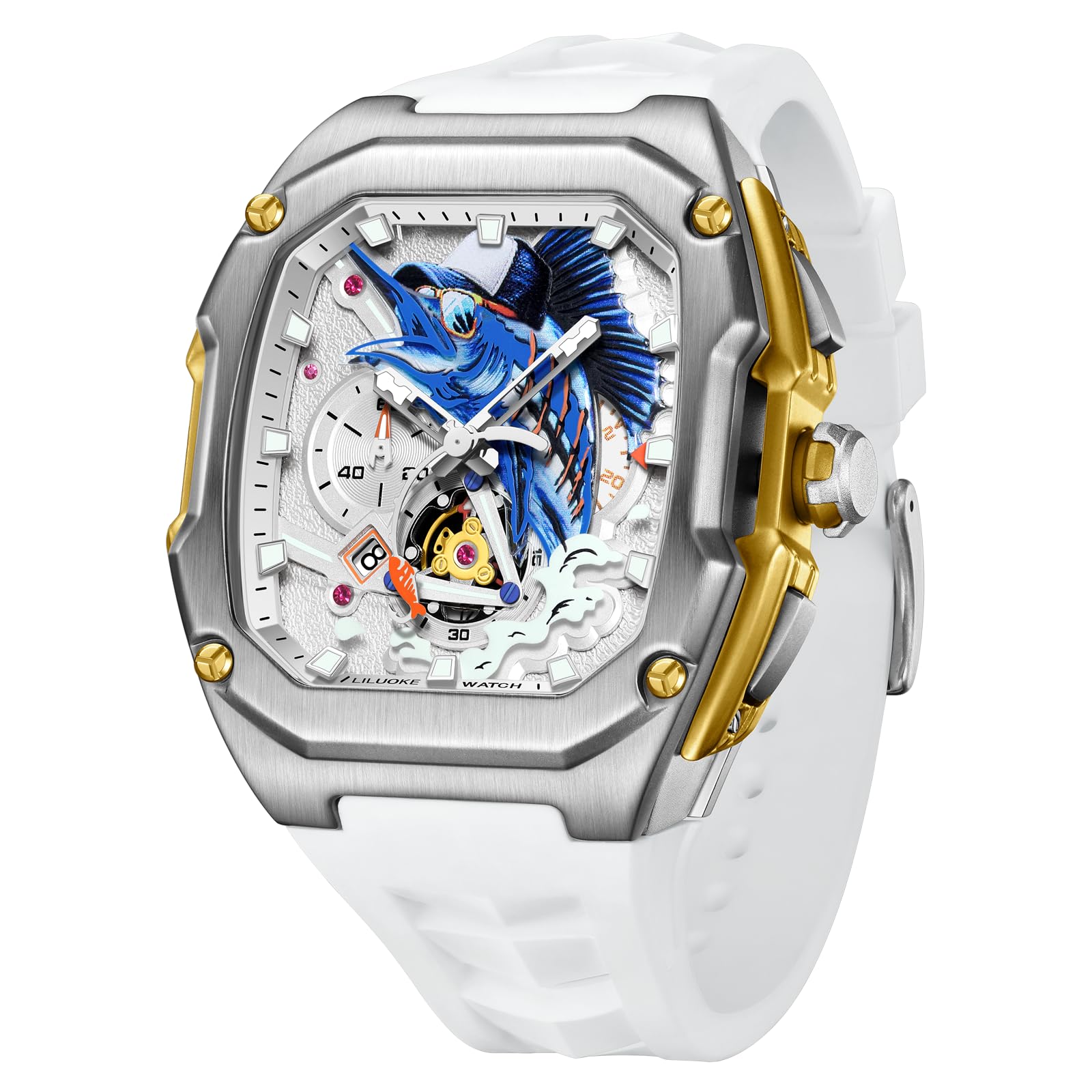 Mens Watches, Wrist Watches Luminous Design, Big Face Fashion Quartz Black Watch 30ATM, Casual Watch for Men Unique Gifts for Men — view 9