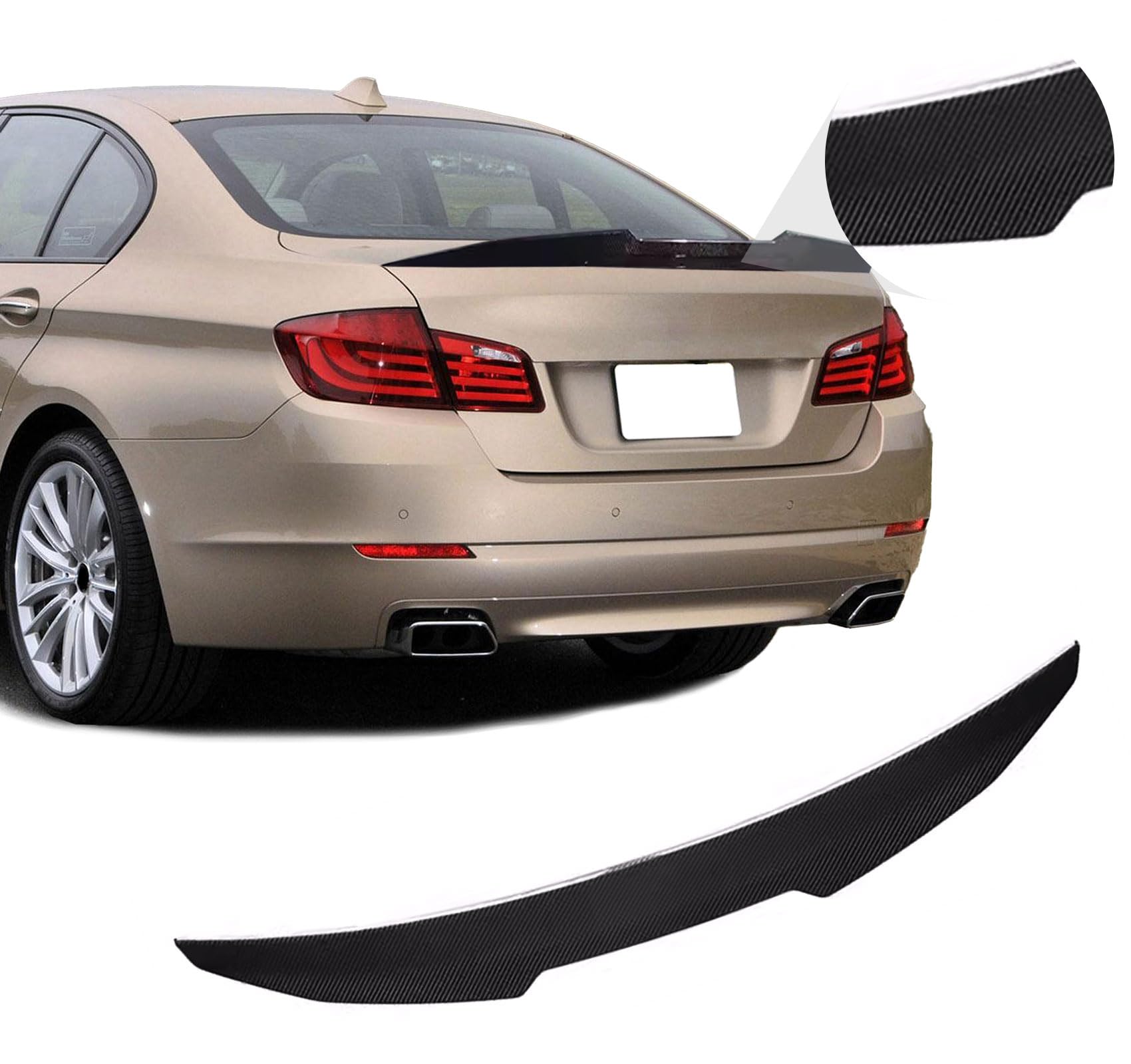 BDBO Rear Spoiler Compatible with BMW 5 Series F10 Sedan 4-Door 2011-2016