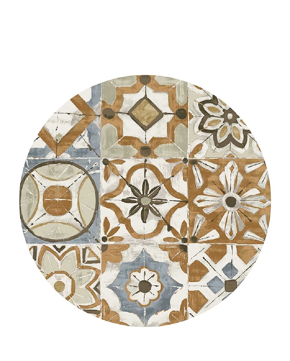 Tapis en vinyle rond pour cuisine et entrée Vilber Kollar étanche diamètre 65 cm
