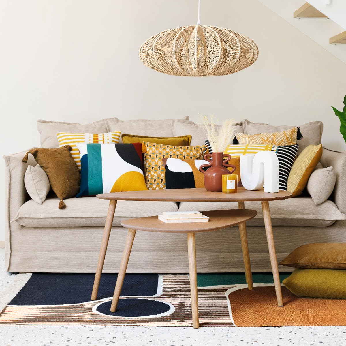 Atmosphera - Suspension "Tery" D57 cm, Beige