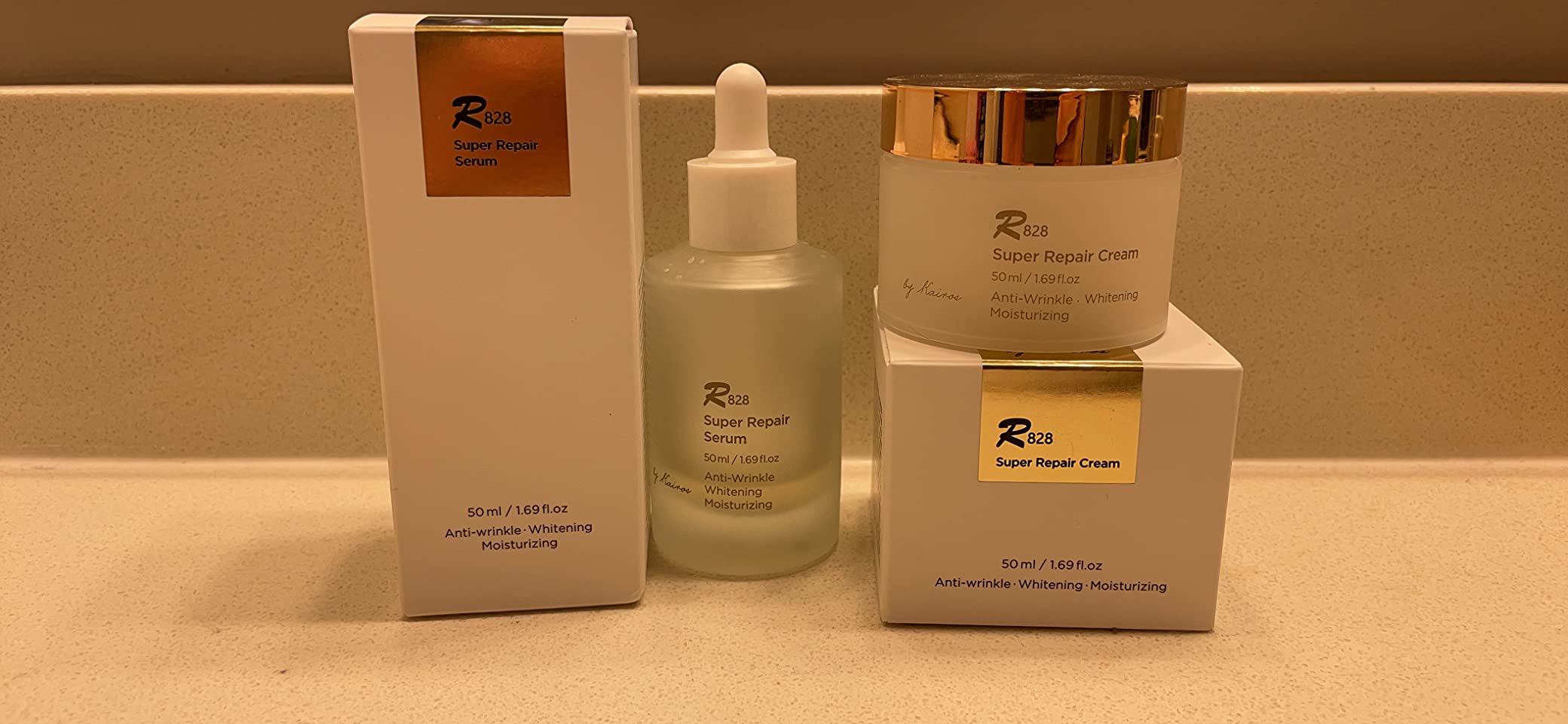 R828 Super Repair Moisturizing Glowing Elastic Skin Recovery Serum 50ml / Korean Skin Care K Beauty with Glutathione, Vitamin C, Niacinamide, and Collagen