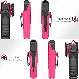 Glock19 19X 44 45 23 32 Holster IWB OWB Kydex Holster Custom Fit: Glock 19 19X 44 45 23 32 (Gen 1-5) Pistol - Inside Waistband Concealed Carry - Adj. Cant & \'Posi-Click\' Retention - No Wear No Jitter