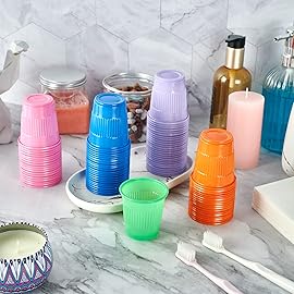 Lilymicky 500 Pack 3 oz Plastic Party Cups, Disposable Bathroom Cups in Assorted Colors Can Be Used for Tasting Jelly Party Shot
