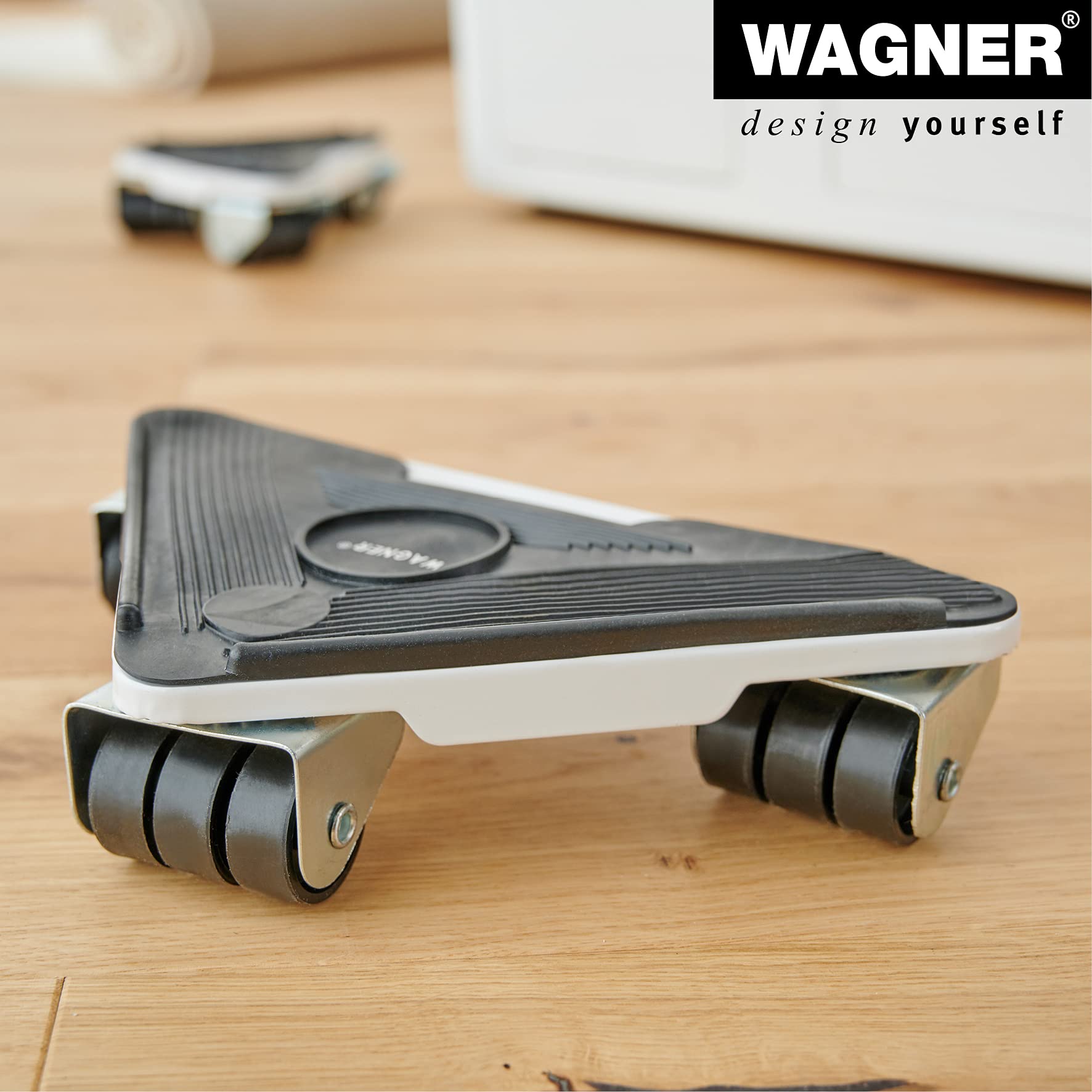 Wagner Lot de 4 Chariots de déménagement MM 1191 I 17 x 17 x 23 x 5 cm - Charge 250 kg - Surface de Chargement antidérapante - pour Les Marchandises volumineuses I très Solide I dirigeable - 20119104