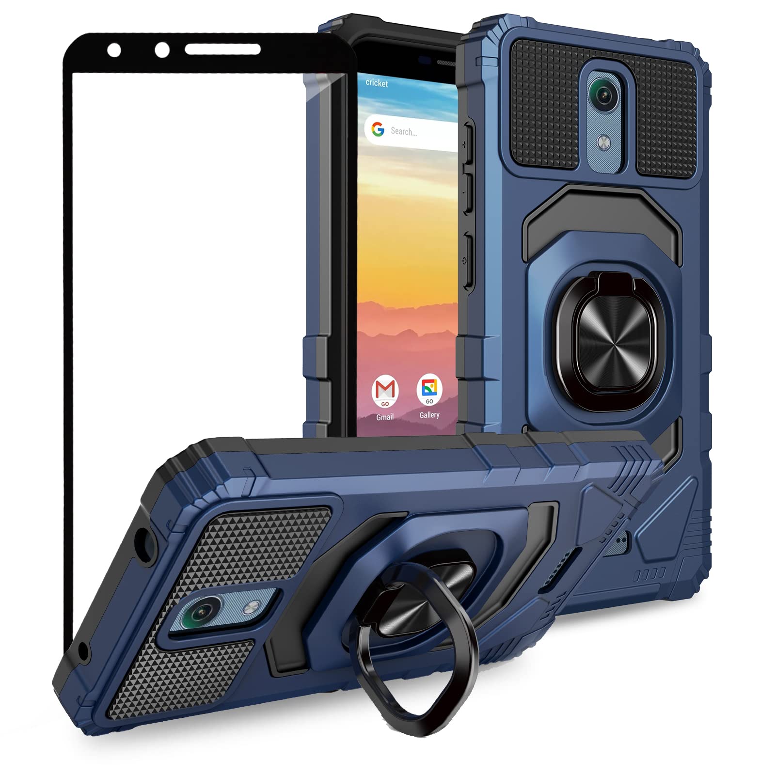 Ailiber Case for Cricket Icon(U304)/AT&T Radiant Core(U304A)/Wiko Ride W-U300/AT&T Calypso(U318AA)/Cricket Vision 3/Vision 2(U304AC) Case with Screen