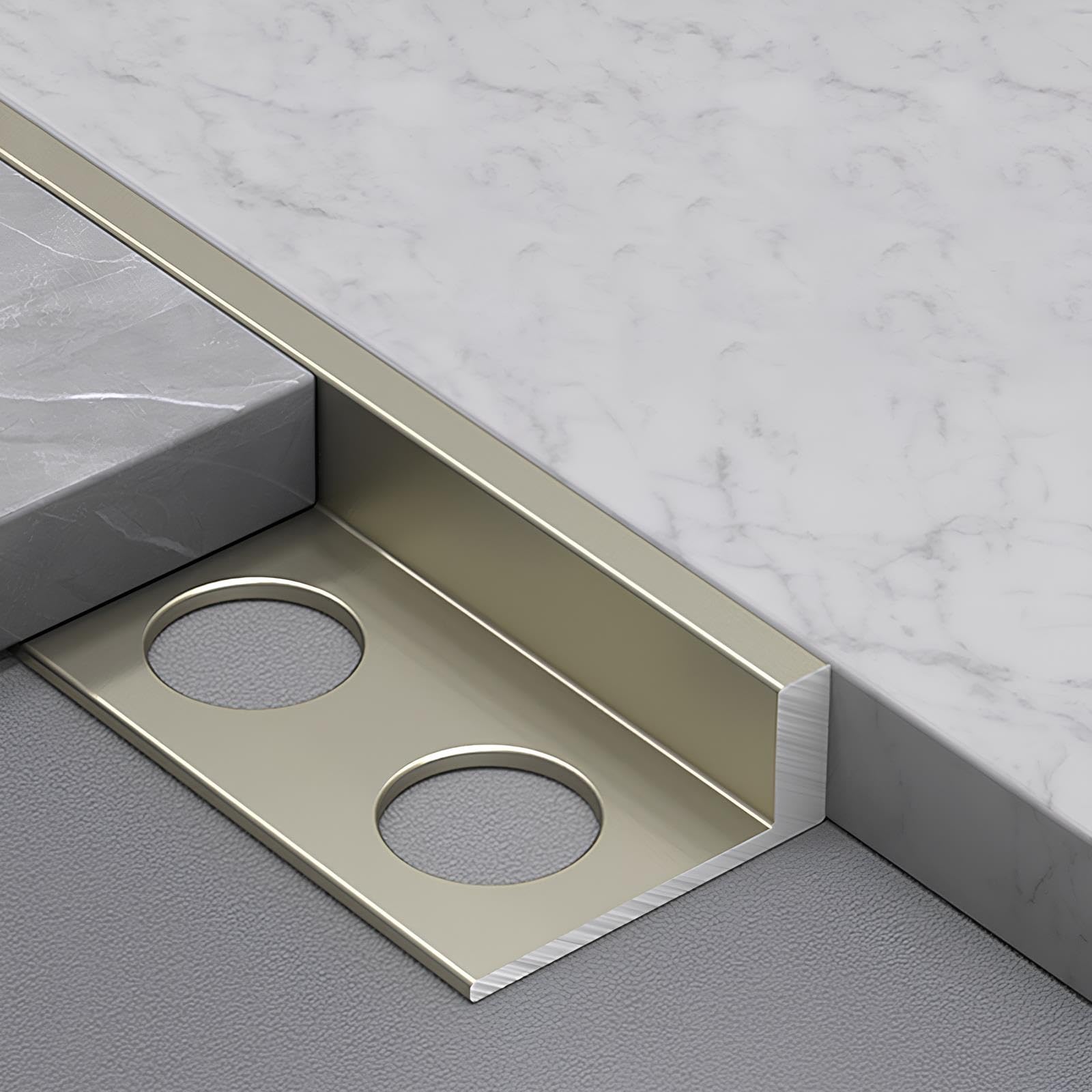 Aluminium Übergangsprofil Fliesenschiene L Profil Übergangsschiene 80-150cm