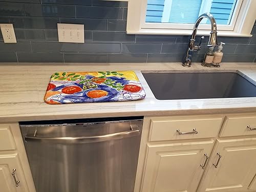 Miniatura 3 de Caroline's Treasures 6047DDM Apples - Tapete de secado de platos, 14 x 21 pulgadas, multicolor