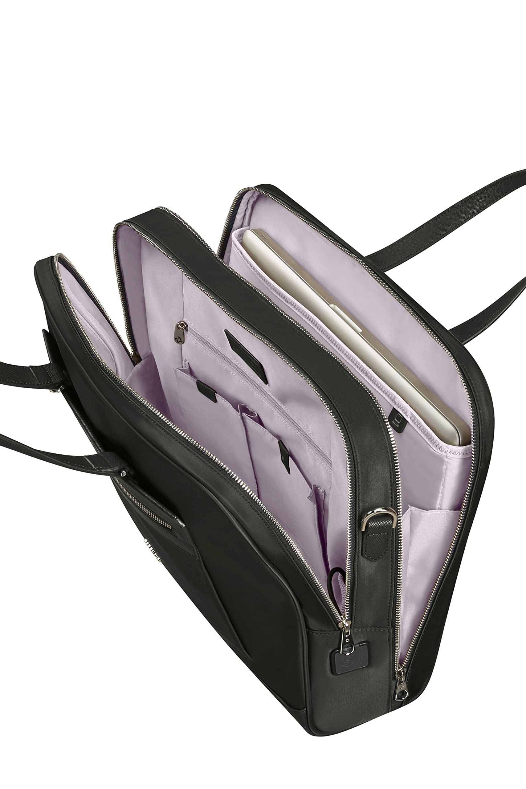 Samsonite Zalia 2.0 - Bolsa de laptop de 15.6 pulgadas, 41 cm, 14.5 L, negro (negro)