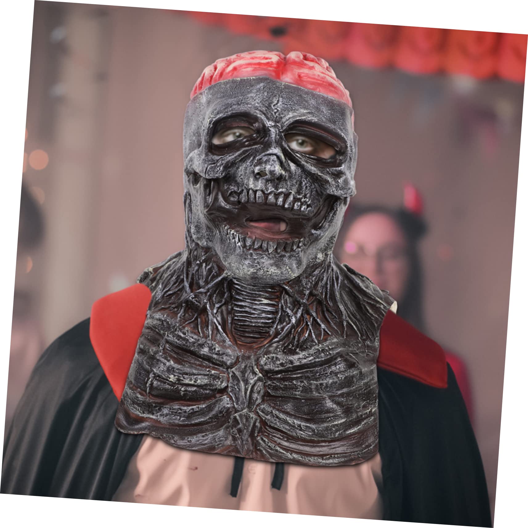 Alasum 5kawałki Creepy Skull Mask z Ruchomą Szczęką Straszna Maska Halloween Akcesoria Do Przebrania Imprezy Tematyczne Idealna Karnawał i Halloween