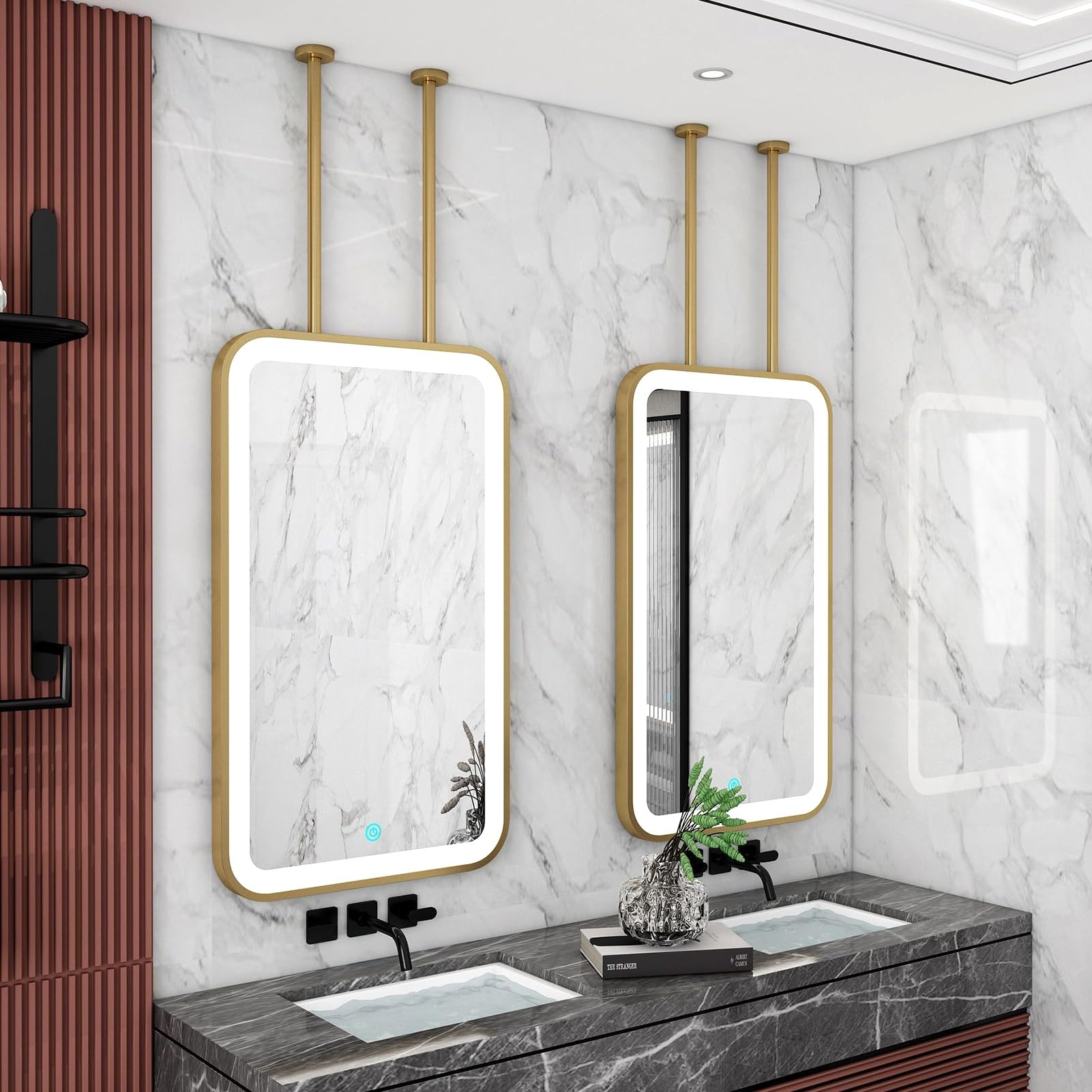Miroir de salle de bain à LED pour supprimer les ombres du visage