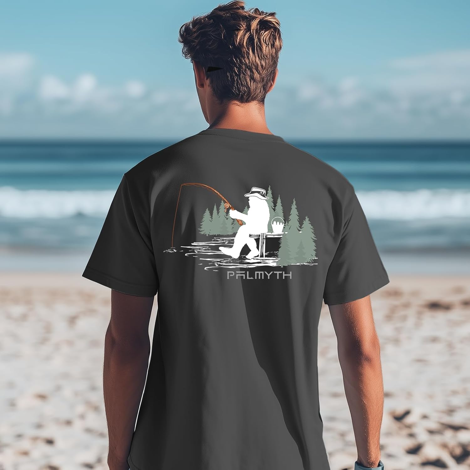 Palmyth Men's Fishing Short Sleeve UPF 50+ T-Shirt - Image 3