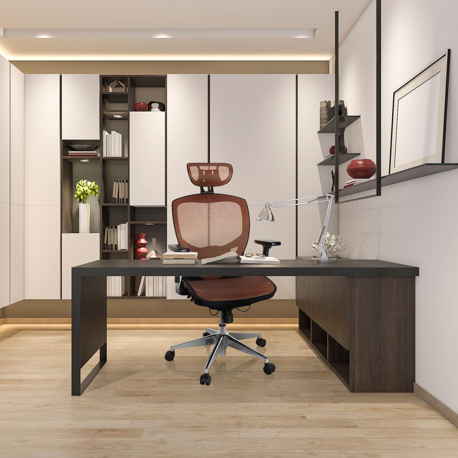 Diagram illustrating the recline and locking mechanism of the hjh OFFICE Venus One chair