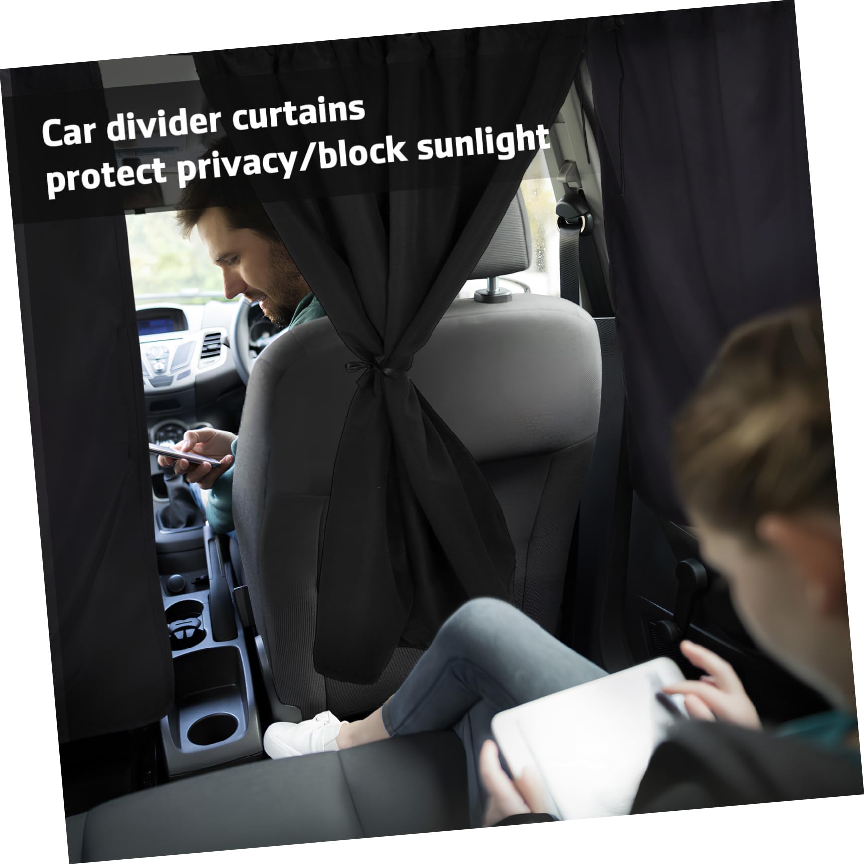 iplusmile 1juego Cortinas De Privacidad para Coche Cortinas Divisorias para Asientos Traseros Pantallas Solares para Ventanas De Automóvil Instalación Rápida y Material De Resistente