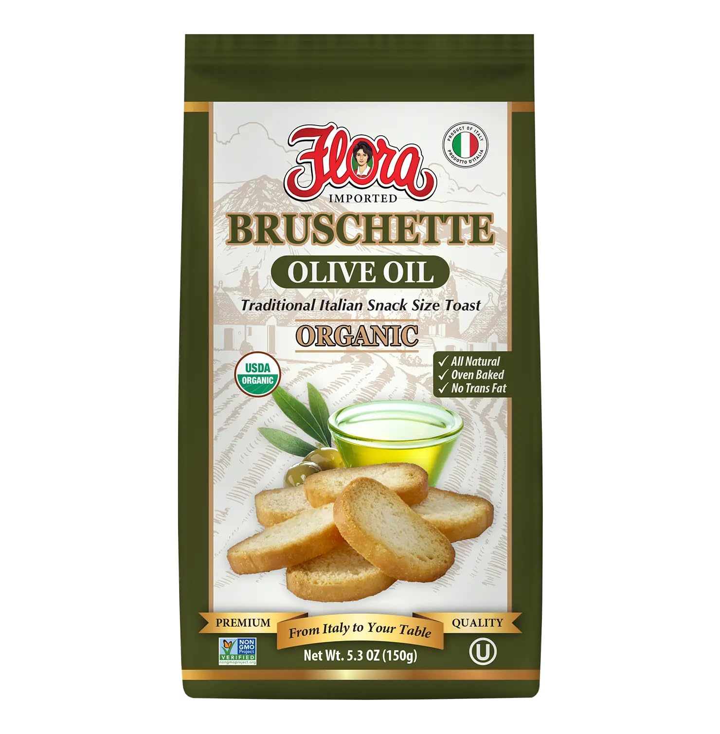 Amazon.com: Flora Organic Bruschette Mini Toasts – Olive Oil