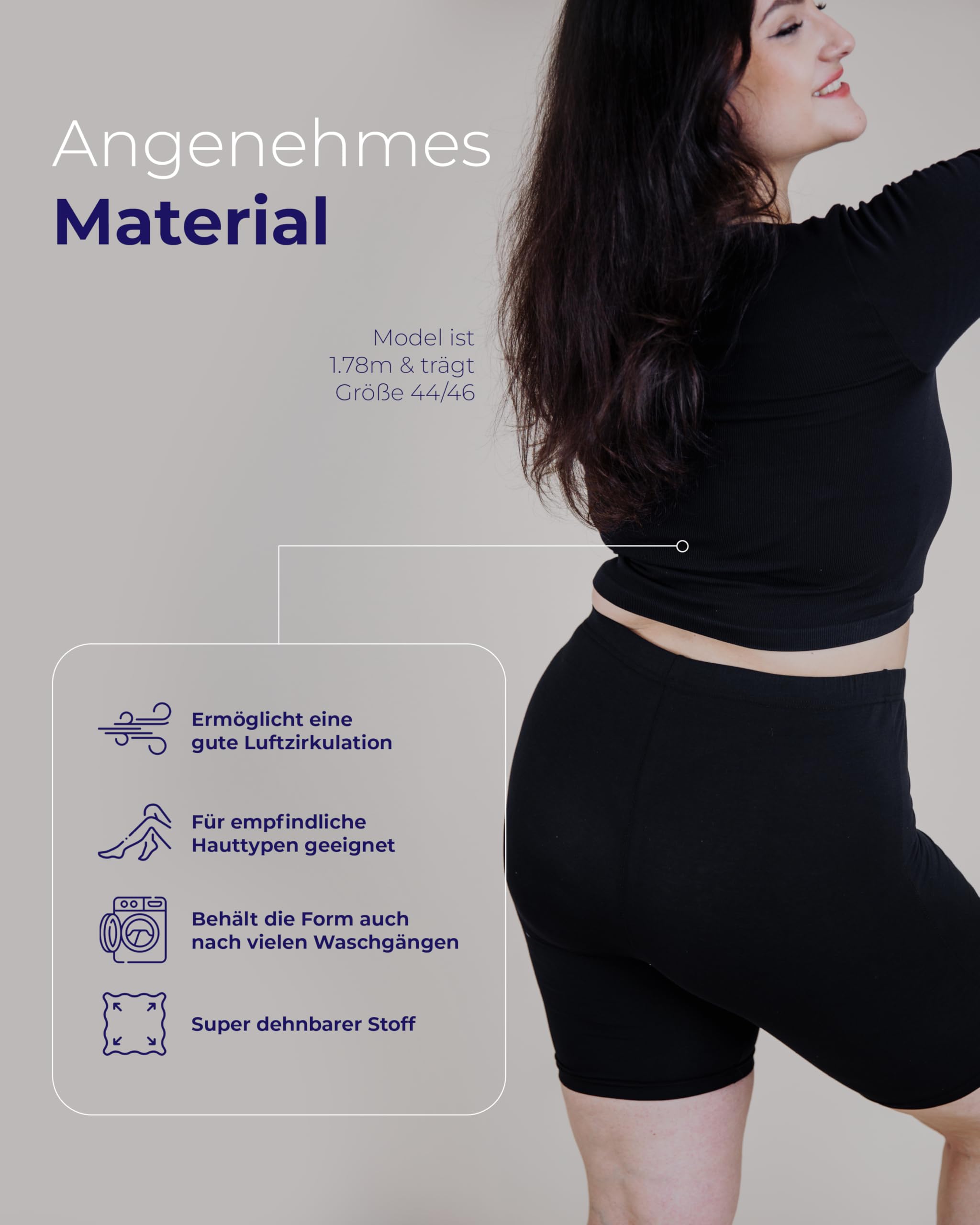 SES Pantaloni corti da ciclismo da donna, confezione da 2 pezzi, in cotone/comodi, da ciclismo, da donna, in cotone, con vestibilità perfetta/adatti come pantaloni da ciclismo da donna corti per abito