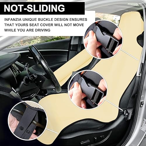 Miniatura 10 de Funda de asiento impermeable, protector de asiento de automóvil mejorado, perfecto para asiento universal antideslizante de automóvil, camión, SUV,