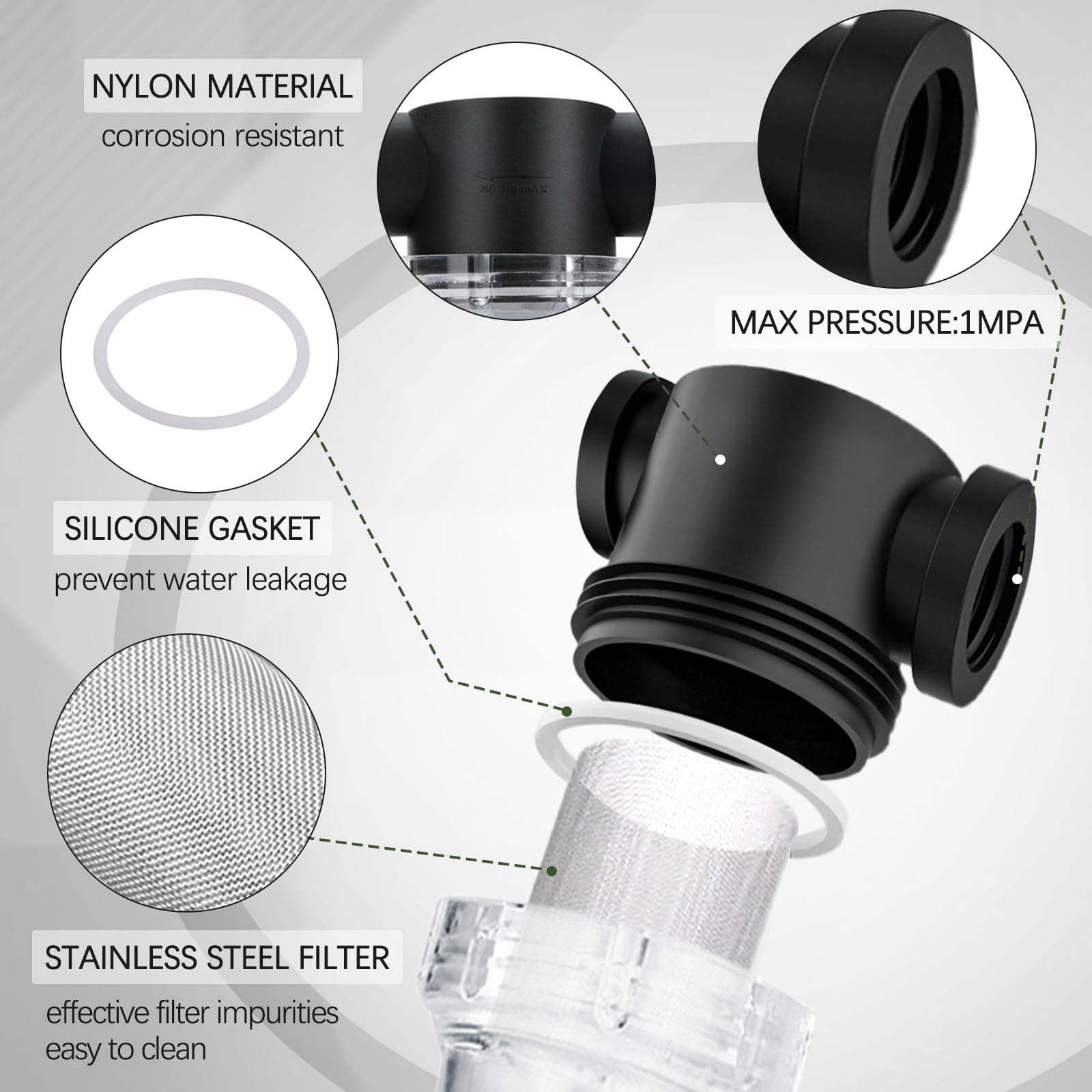 Water Filter Man Ltd Gehäuse Für Wasserfilter – 25,4 Cm, Messinganschluss 3/4 Zoll, Mit Überdruckventil