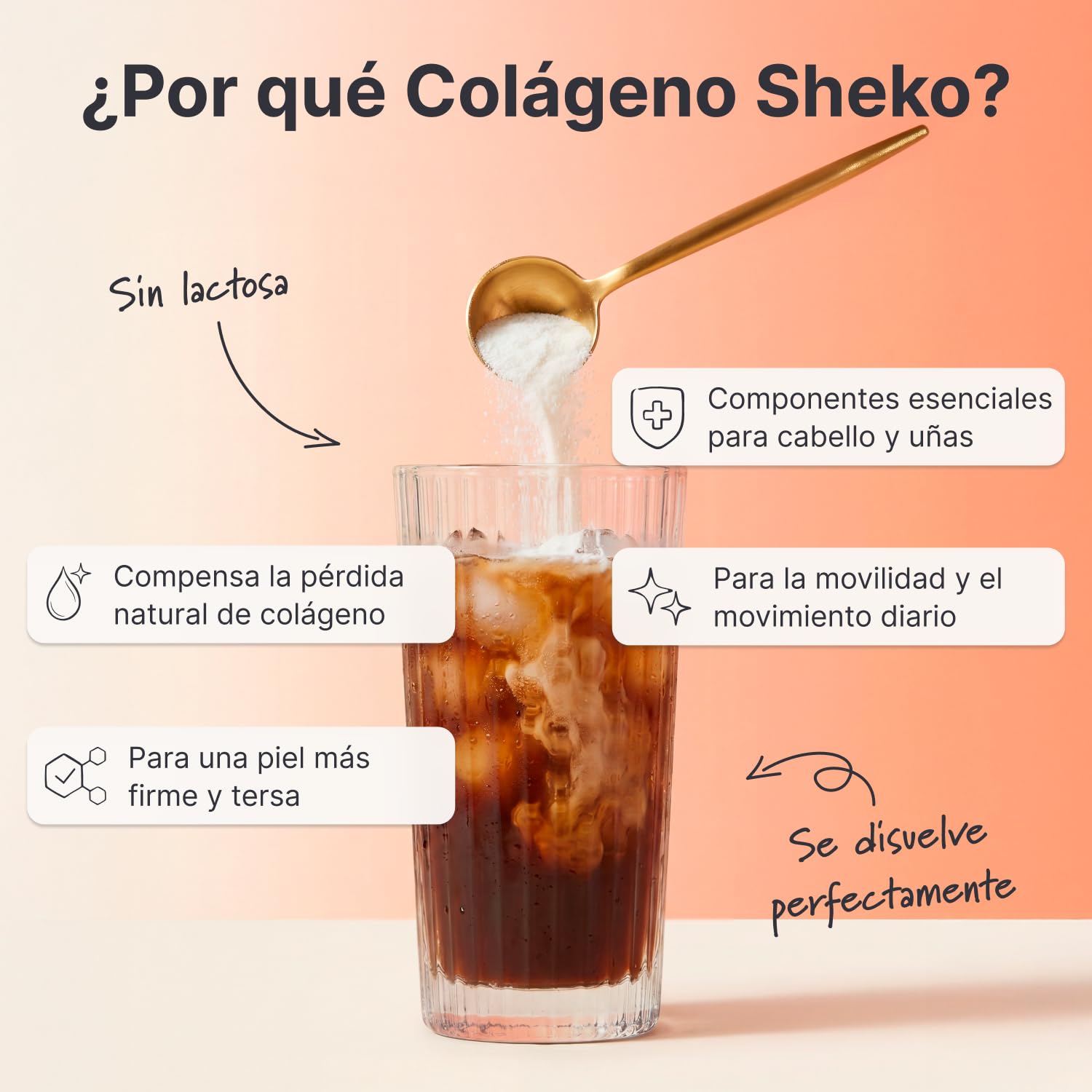SHEKO Colágeno Hidrolizado en Polvo – Bovino Tipo 1, 2 y 3 – 3x 450 g | Péptidos de colágeno bovino · Sabor neutro y alta solubilidad · Sin aditivos ni lactosa · 3 x 450 g · Fabricado en Alemania