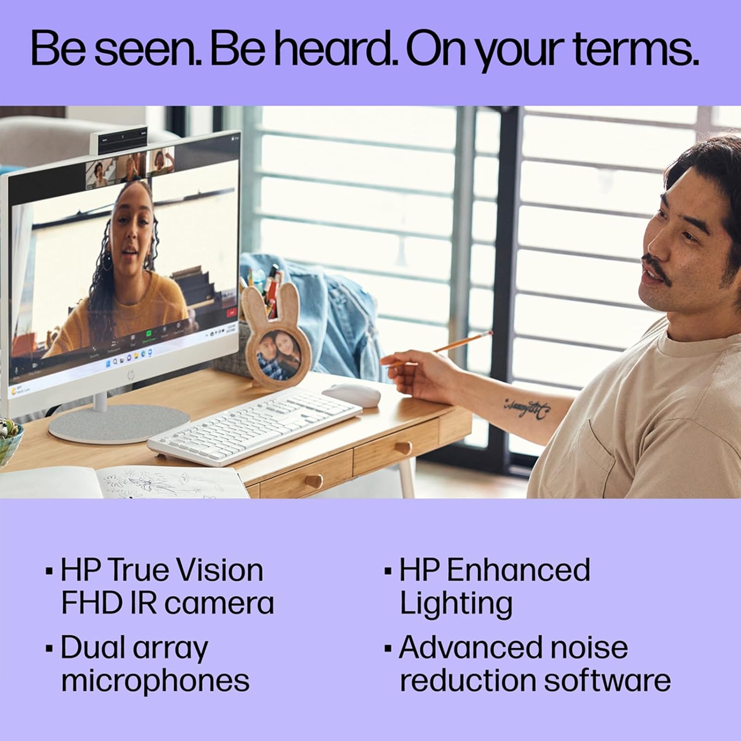 2024 HP All-in-One Desktop, 27" FHD Touchscreen, Intel Ultra 7-155U(12-core), Intel Graphics, 32GB DDR5, 1TB SSD, Adjustable Height, WiFi 6, Windows 11 Pro, Microsoft Office Lifetime License