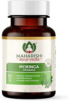 Organic Moringa Tablets 500 MG | Immunity Booster | 100% Organic | Healthy Digestion & Appetite | Reduces Cholestrol Level & Anti Inflammatory 60 Tablets | Pack of 1
