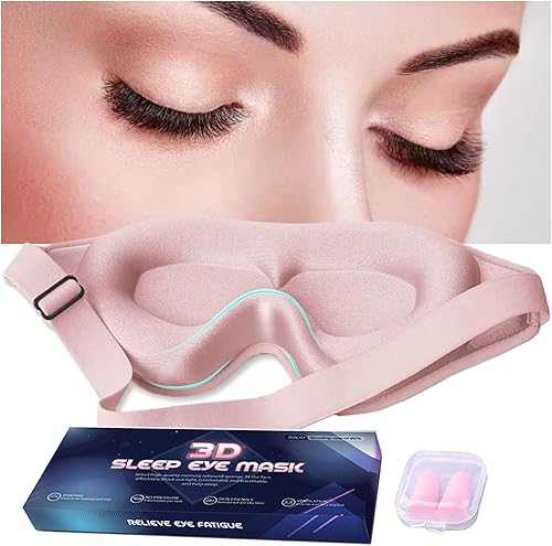 Máscara de ojos 3D para extensiones de pestañas, antifaz para dormir, protector de pestañas para mujeres, bloqueo de luz, cubiertas de ojos