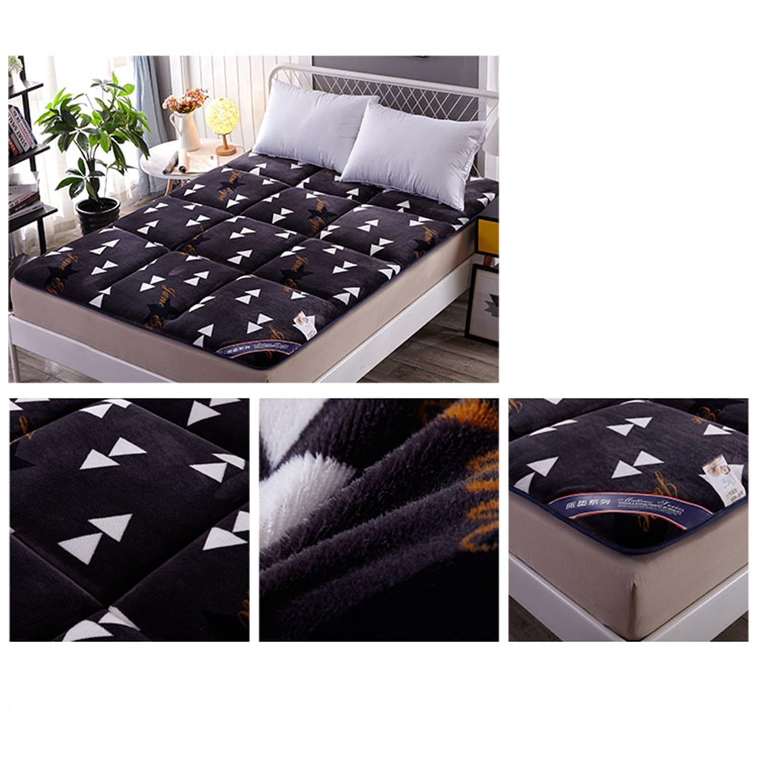 MIAOXIAO Futon Pieghevole portabile Materasso Tradizionale Giapponese futon Confortevole Futon Shiatsu Student Dormitory Tatami Materasso futon Mattress,1,150X200cm